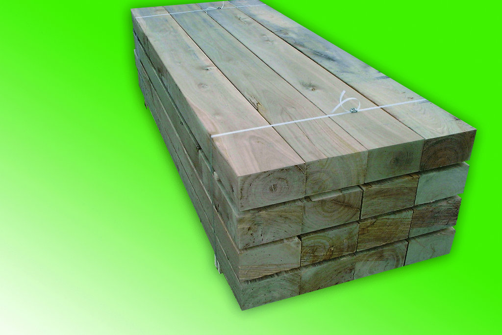 Eiche Hartholzschwellen 3m Länge 10x20 cm