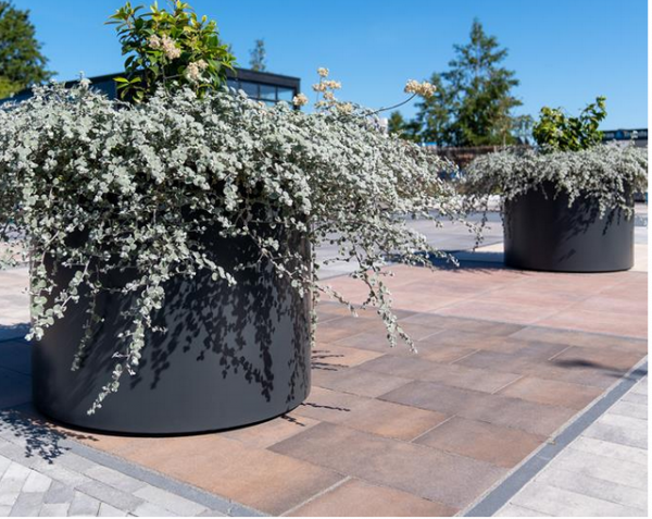 Runde Pflanzkübel aus Aluminium - CIRCUM