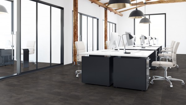 Klebe-Vinyl Design Bodenbelag Objectflor - Expona Design | Charcoal Slate