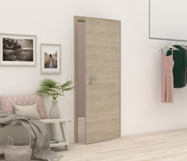 Struktura Pinie Cream quer-Glatte Türen Designoberfäche