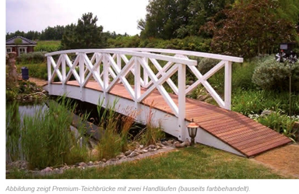 Premium Bogen-Teichbrücke 3 Meter - Bausatz