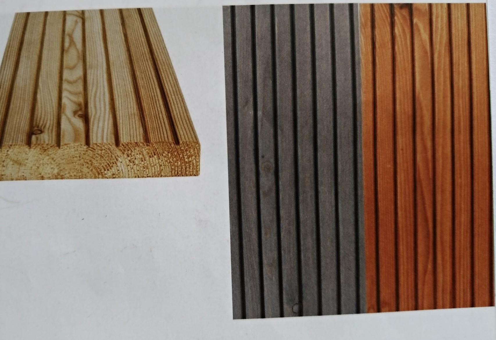 Terrassendielen (Sibirische Lärche) 28 x 145 mm; 3m Länge ... Terrassendielen (Sibirische Lärche) 28 x 145 mm; 3m Länge ...